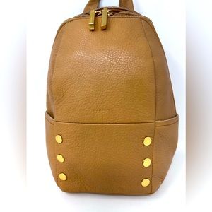 Hammitt Tan Leather Backpack. 11 x 8 x 4”
